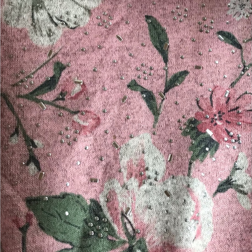 2 for $10.00! Mauve Heathered Floral Top/Cowl neck and Gems Sparkle - Picture 8 of 8